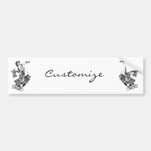 Arabian Belly dancer Vintage Art Thunder_Cove Bumper Sticker