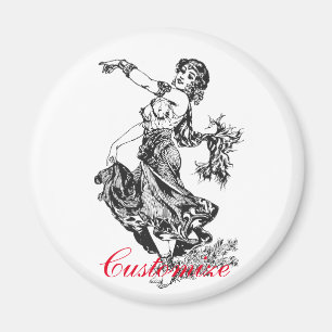 Arabian Belly Dancer Vintage Art Thunder_Cove Magnet