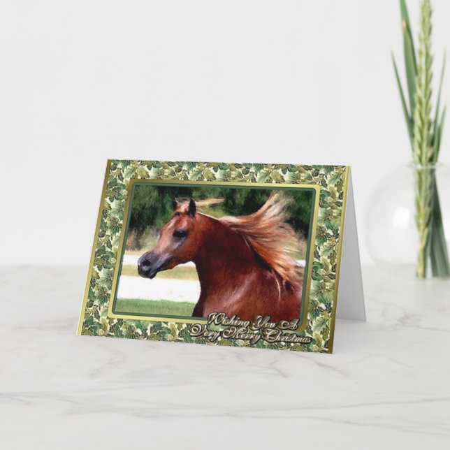 Arabian Horse Blank Christmas Card (Front)