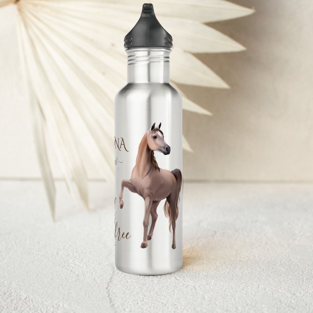 Arabian horse gifts personalised name 710 ml water bottle (Creator Uploaded)