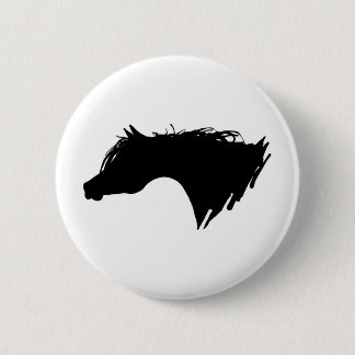 Arabian Horse Head 6 Cm Round Badge