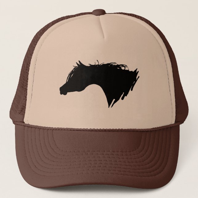 Arabian Horse Head Trucker Hat (Front)