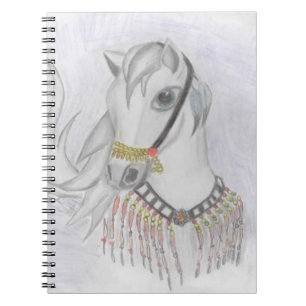 Arabian Horse in Indian Costume in Colour Pencil Spiral Notebook