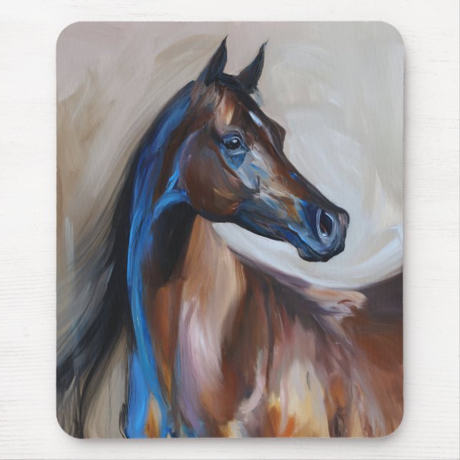 Arabian Horse Painting Mouse Pad (Front)