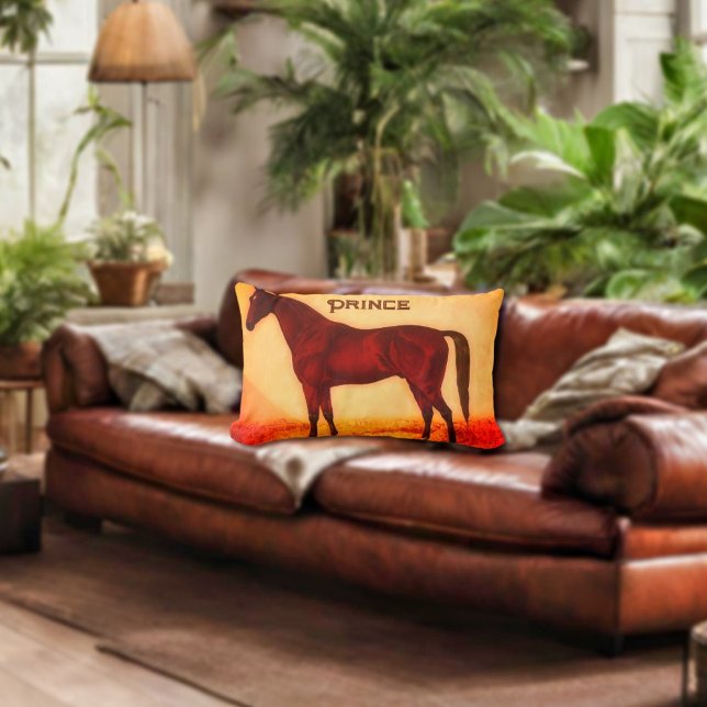 Arabian horse - personalised  lumbar cushion (Creator Uploaded)