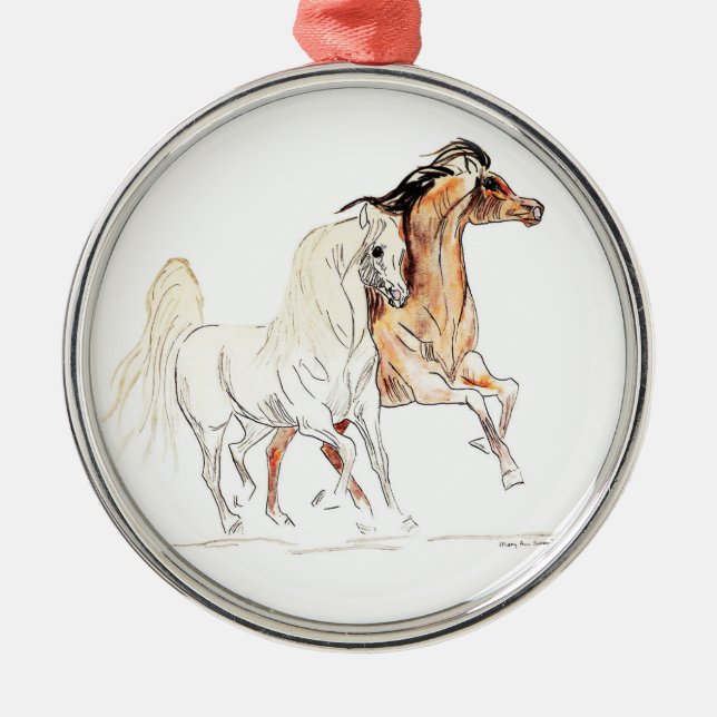 Arabian Horse Premium Round Ornament (Front)