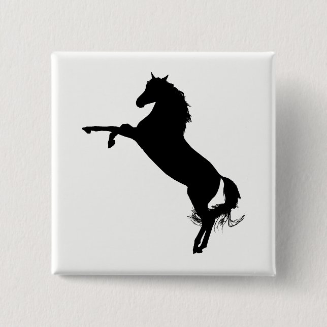 Arabian Horse Silhouette 15 Cm Square Badge (Front)