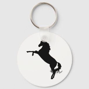 Arabian Horse Silhouette Key Ring
