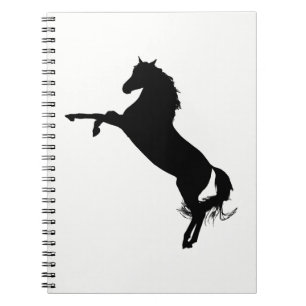 Arabian Horse Silhouette Spiral Notebook