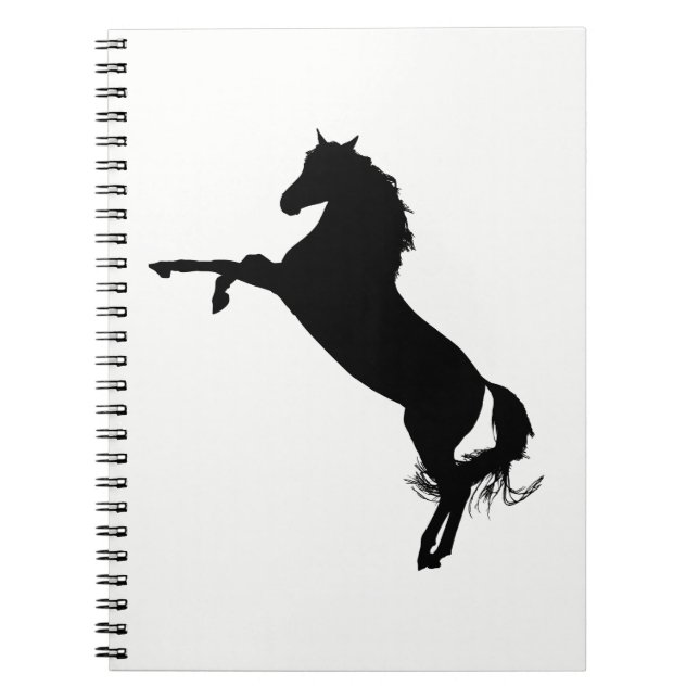 Arabian Horse Silhouette Spiral Notebook (Front)
