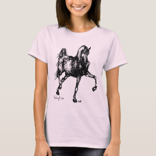 Arabian Horse Simple Sketch T-Shirt
