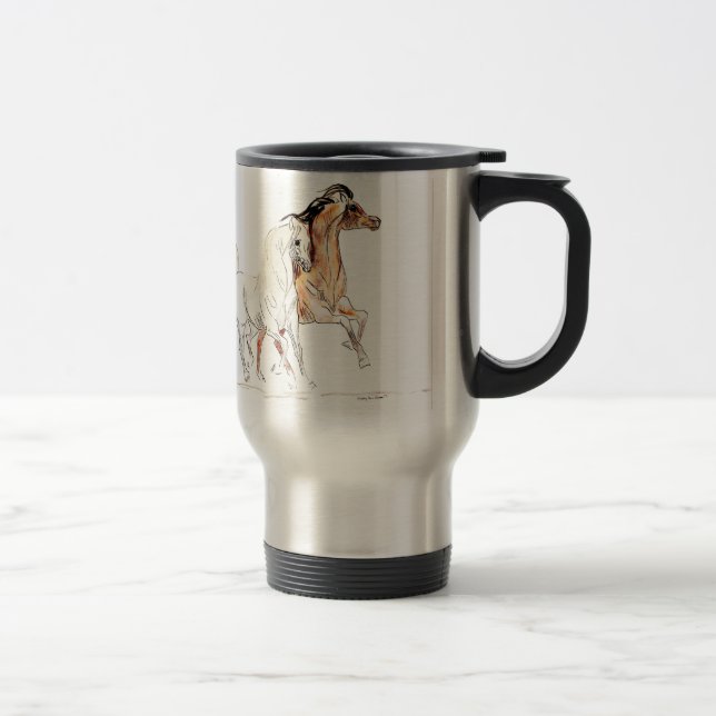 Arabian Horses Travel Mug (Right)
