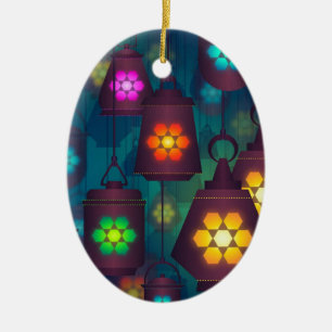 Arabian Lanterns Middle Eastern design Ceramic Tree Decoration