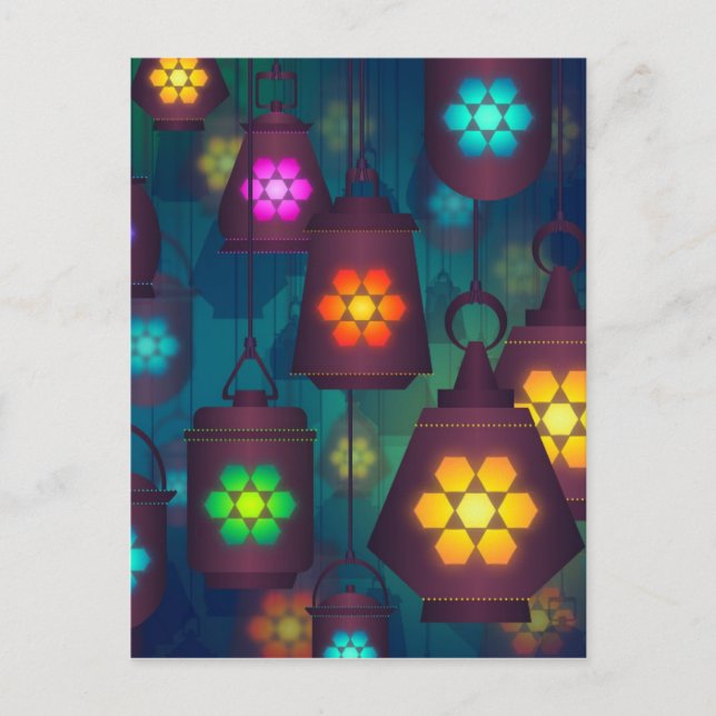 Arabian Lanterns Middle Eastern design Postcard (Front)
