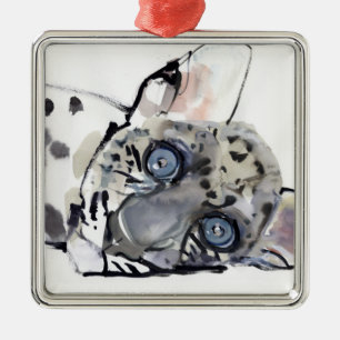 Arabian Leopard 2008  3 Metal Tree Decoration