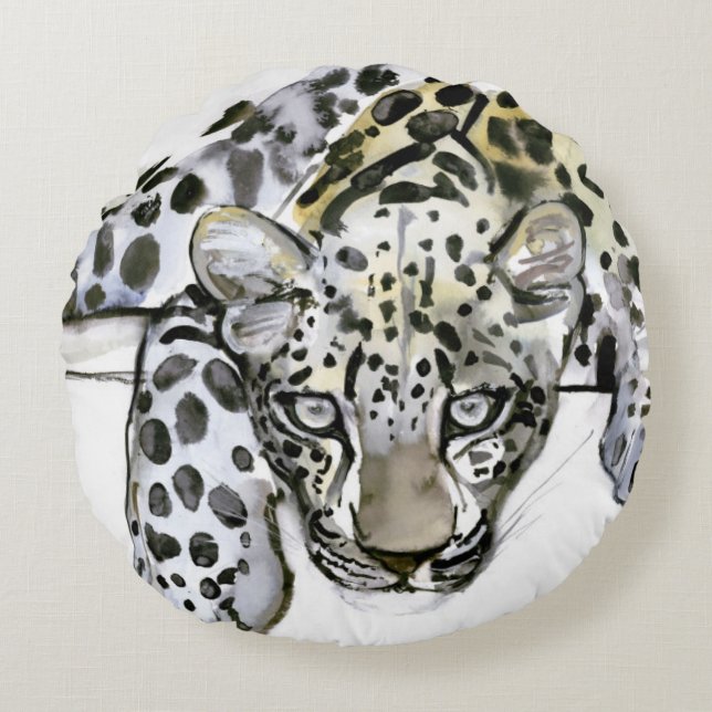 Arabian Leopard 2008  6 Round Cushion (Front)