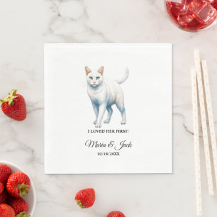 Arabian Mau Cat I Loved Her First Wedding Napkin