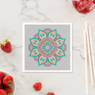 Arabian Moroccan mandala dinner party Napkin