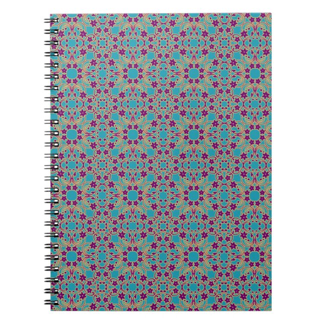 Arabian Moroccan Pattern Spiral Notebook (Front)