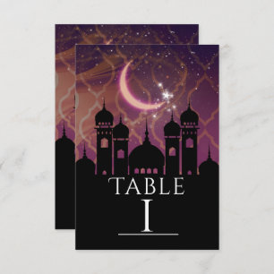 Arabian Night Moroccan Middle Eastern Table Number
