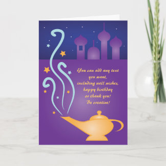 Arabian Nights 2 Magic Lamp Thank You Card