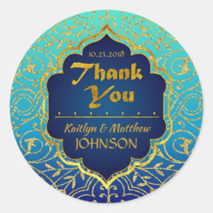 Arabian Nights Bollywood Thank You Label