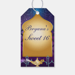 Arabian Nights Gold Magic Lamp Party  Gift Tags