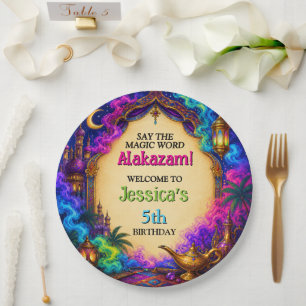 Arabian Nights Magical Birthday Paper Plate