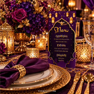 Arabian Nights Menu Aladdin Party Moroccan