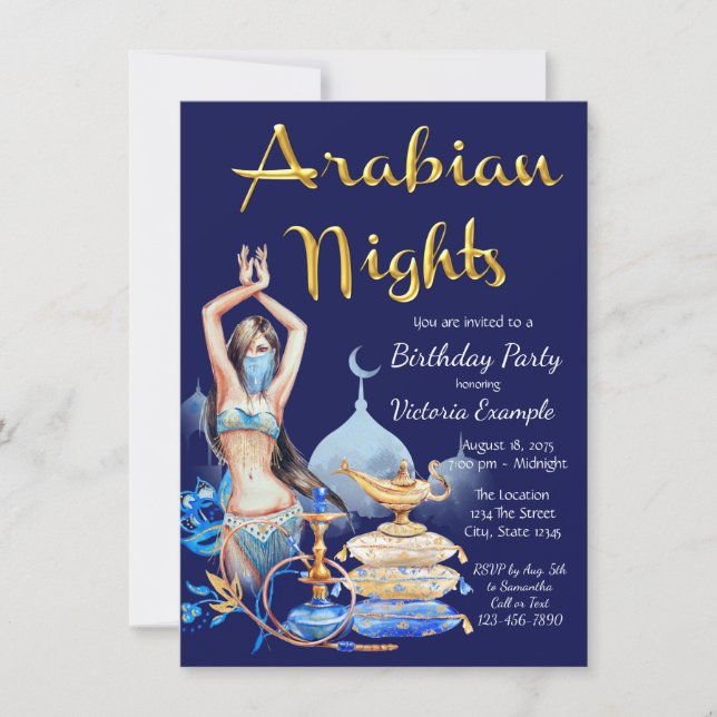 Arabian Nights Party Invitation (Front)