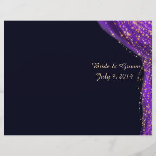 Arabian Nights Purple & Gold Wedding Program