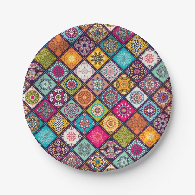Arabian nights theme Moroccan dinner party Paper Plate (Front)