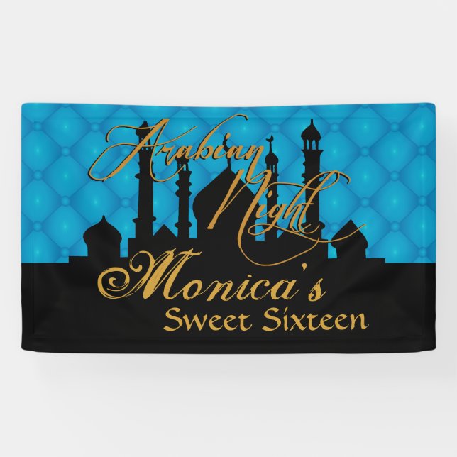 Arabian Nights Themed, Blue Banner (Horizontal)