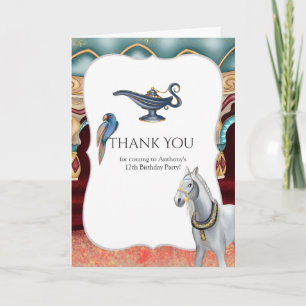 Arabian Nights Themed Party Thank You Card