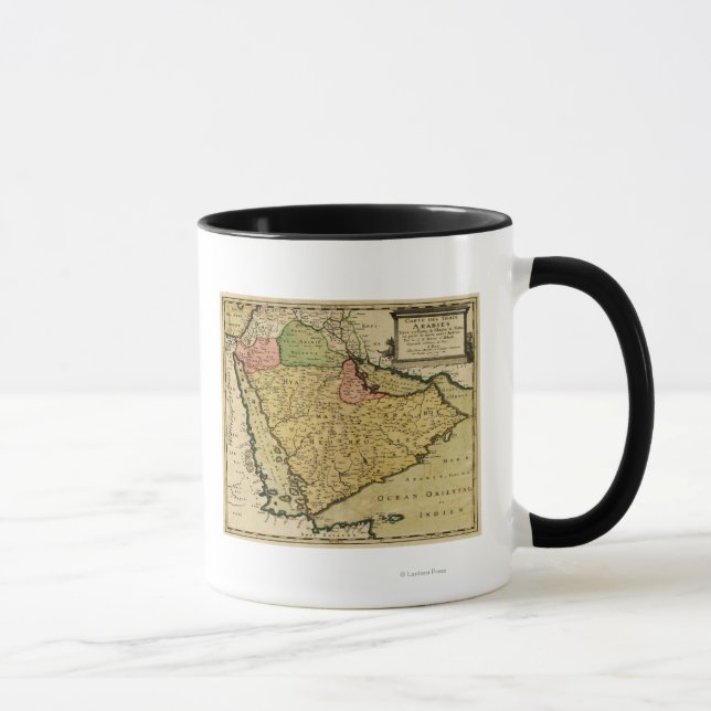 Arabian Peninsula of the Middle East Map Mug (Right)