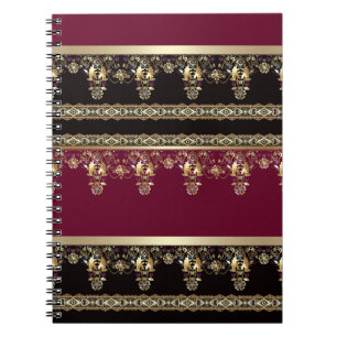 Arabic abstract decorative east ornamental baroque notebook