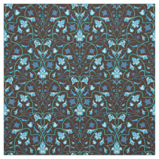 Arabic blue pattern fabric