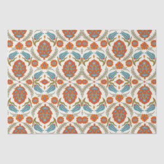 Arabic Boho Elegant Floral Moroccan Peacock  Tissue Paper