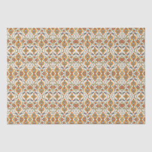 Arabic Boho Elegant Floral Moroccan Peacock  Tissue Paper