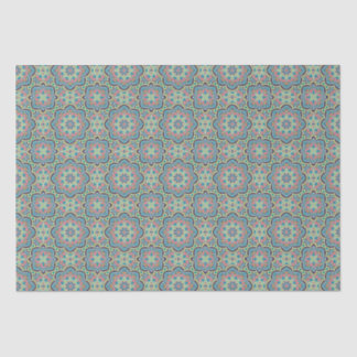 Arabic Boho Elegant Geometric Moroccan Blue Green Tissue Paper