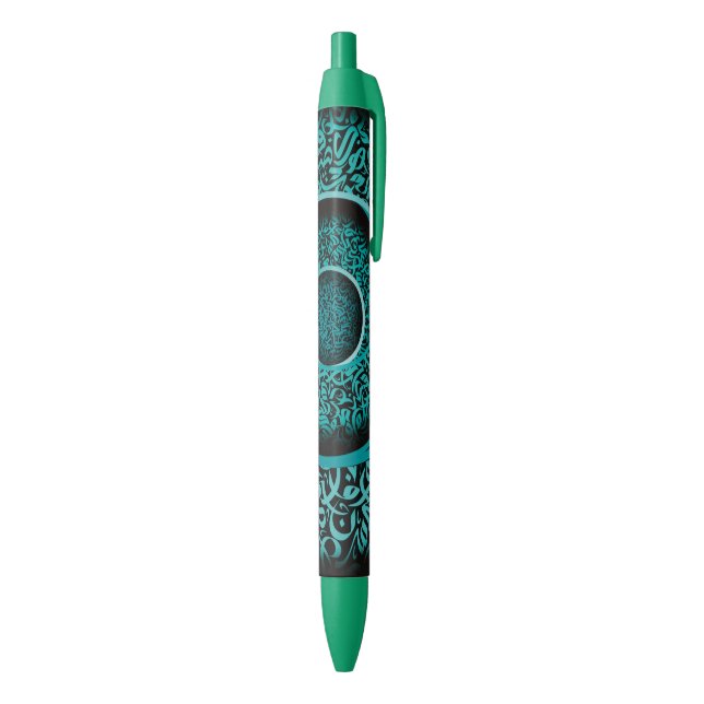 Arabic calligraphy 3d  black ink pen (Bottom (Vertical))