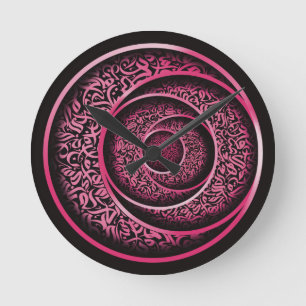 Arabic calligraphy 3d  round clock