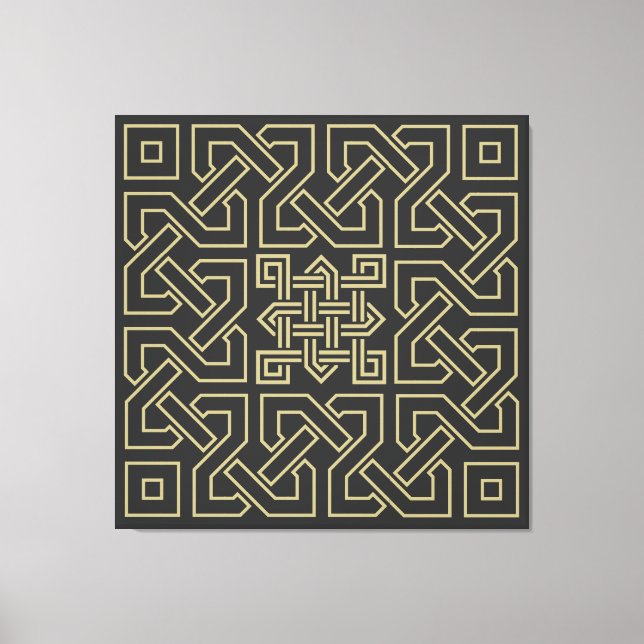 arabic calligraphy element symbol islamic ornament canvas print (Front)