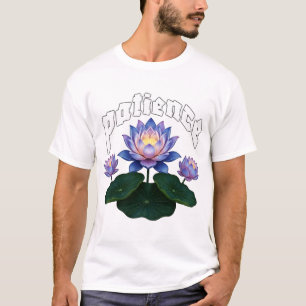Arabic Calligraphy Sabr Patience - Zen Lotus Flowe T-Shirt