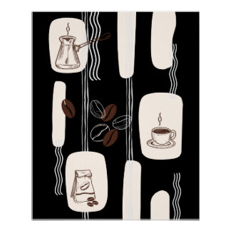 Arabic Coffee Printable Set, Boho Kitchen Wall Art