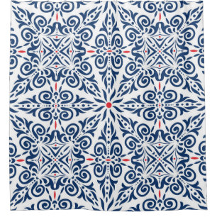 Arabic Colourful Vintage Seamless Pattern Shower Curtain