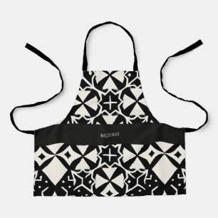 Arabic Crosses and rhombuses Geometric Pattern Apron
