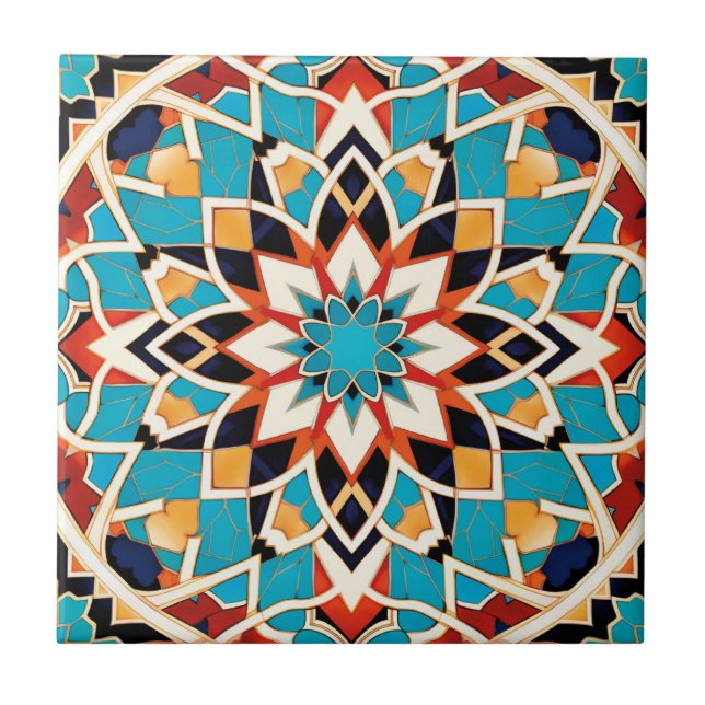 Arabic design styled themed tile (Front)