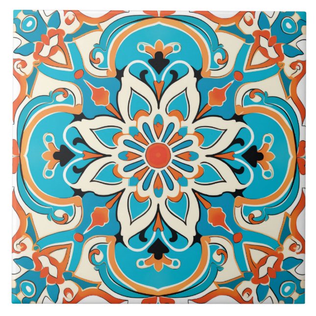 Arabic design styled themed tile (Front)