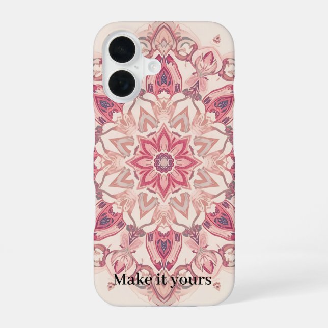 Arabic Floral Art Phone Cover – Personalised with  (Back)